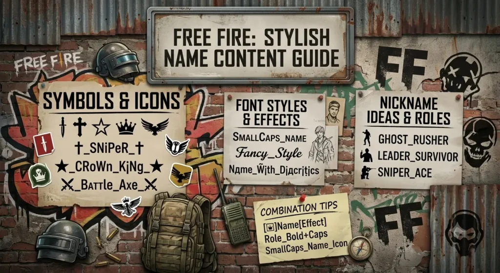 Stylish Name for Free Fire — Copy & Paste FF Names