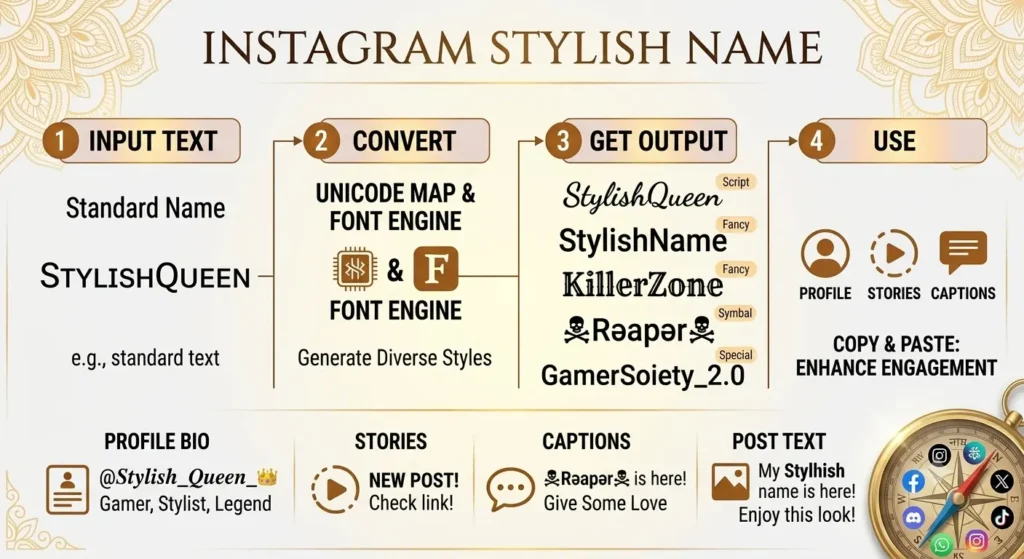 Stylish Name for Instagram — Fancy Display Name Fonts to Copy & Paste