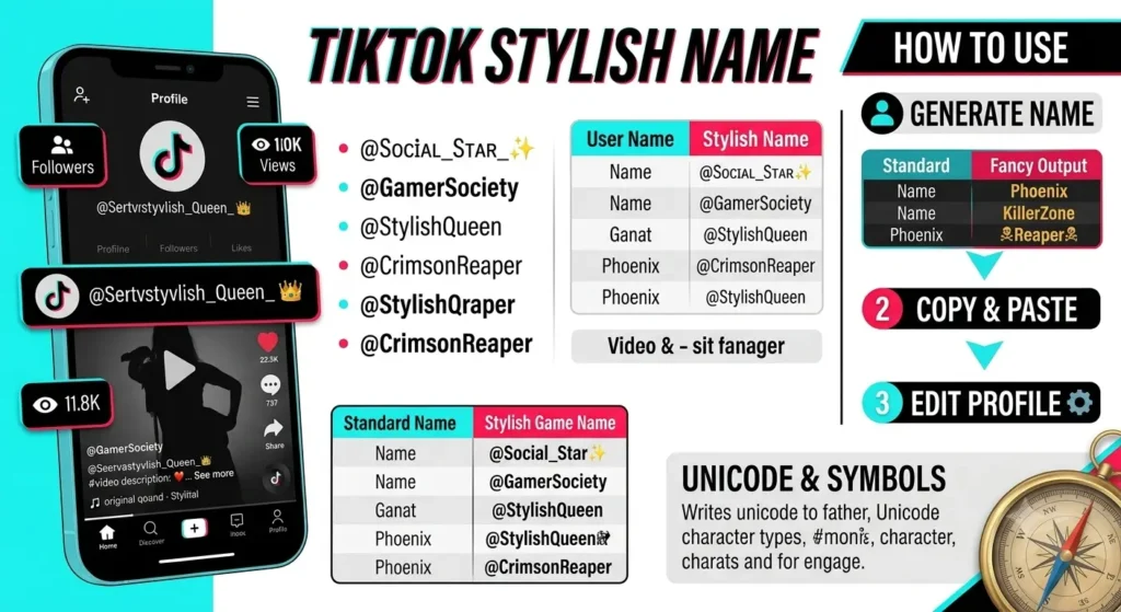Stylish Name for TikTok — Fancy Display Name Fonts to Copy & Paste