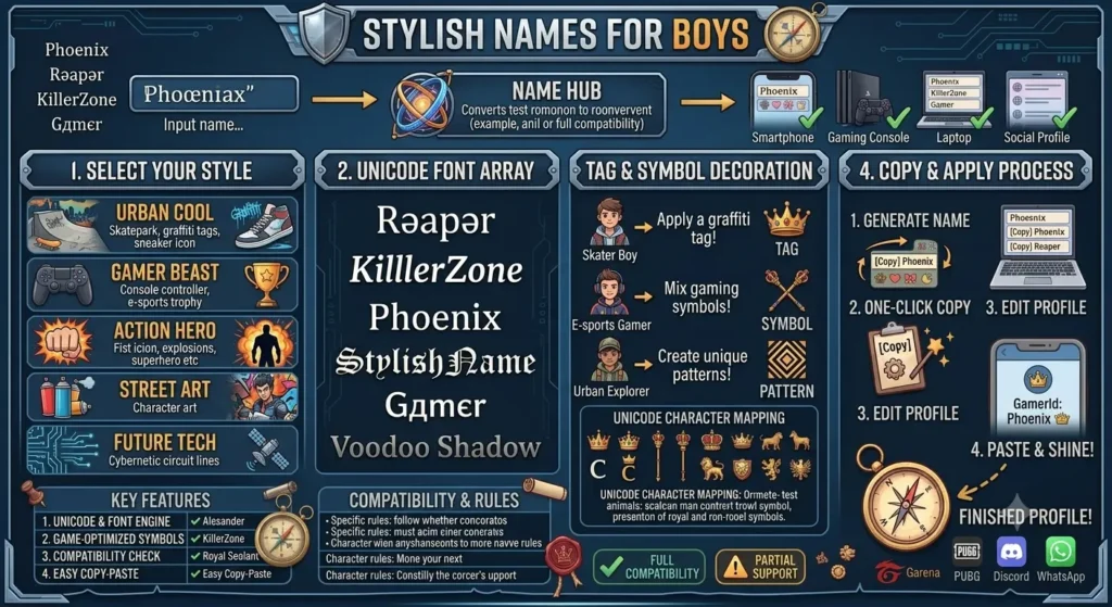 Stylish Names for Boys — Cool & OP Username Ideas to Copy & Paste